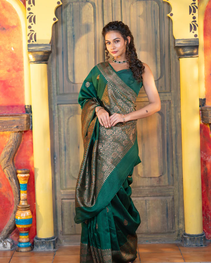 Dual Tone Banarasi Saree